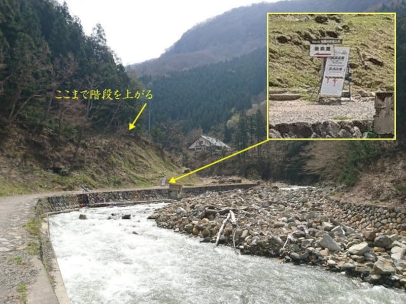 地獄谷駐車場から地獄谷野猿公苑へ向かう道