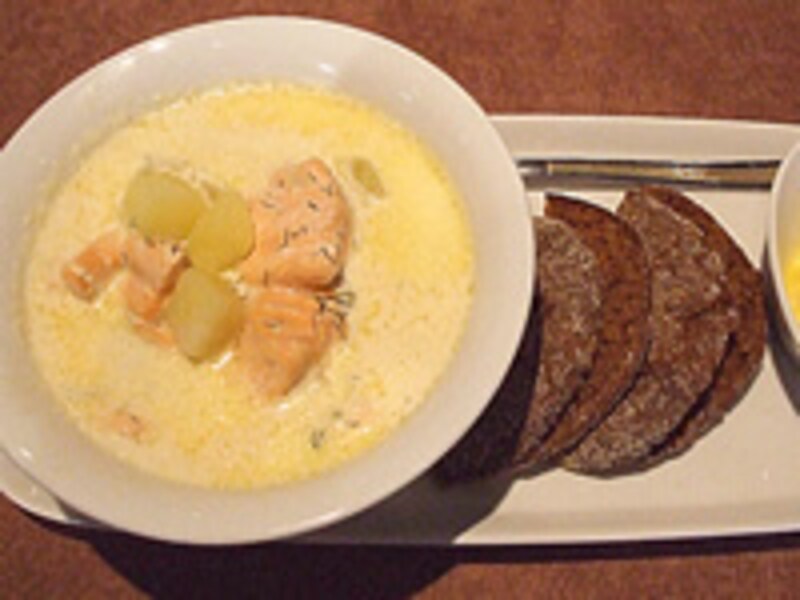 サーモンのクリームスープ