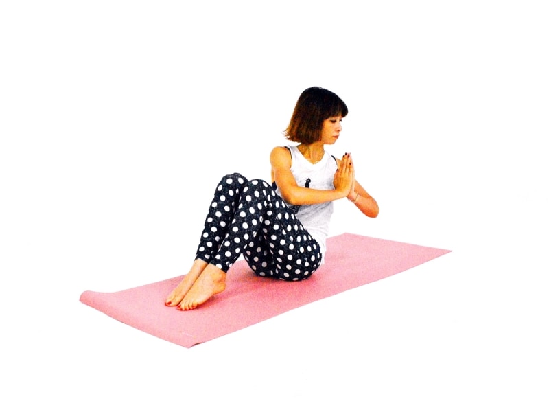 美姿勢エクササイズ2undefined吐く息とともに上体を左方向にゆっくり向ける