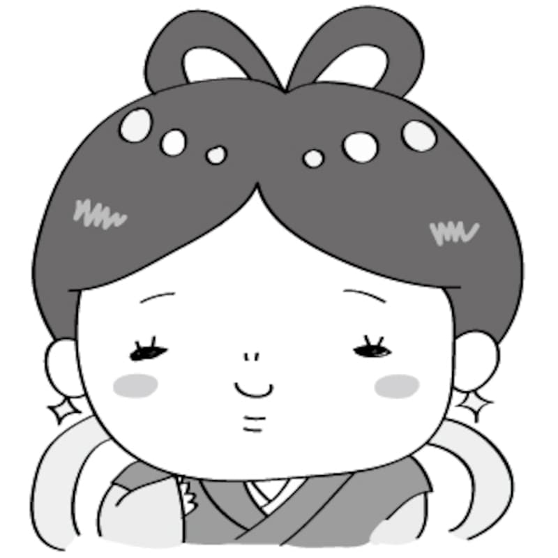 織姫　七夕　イラスト　白黒　かわいい