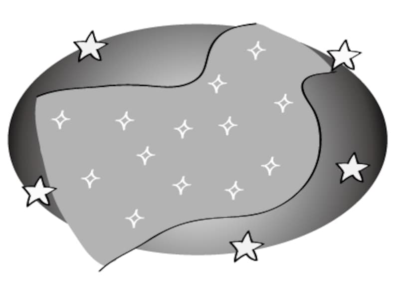 天の川　七夕　イラスト　白黒　かわいい