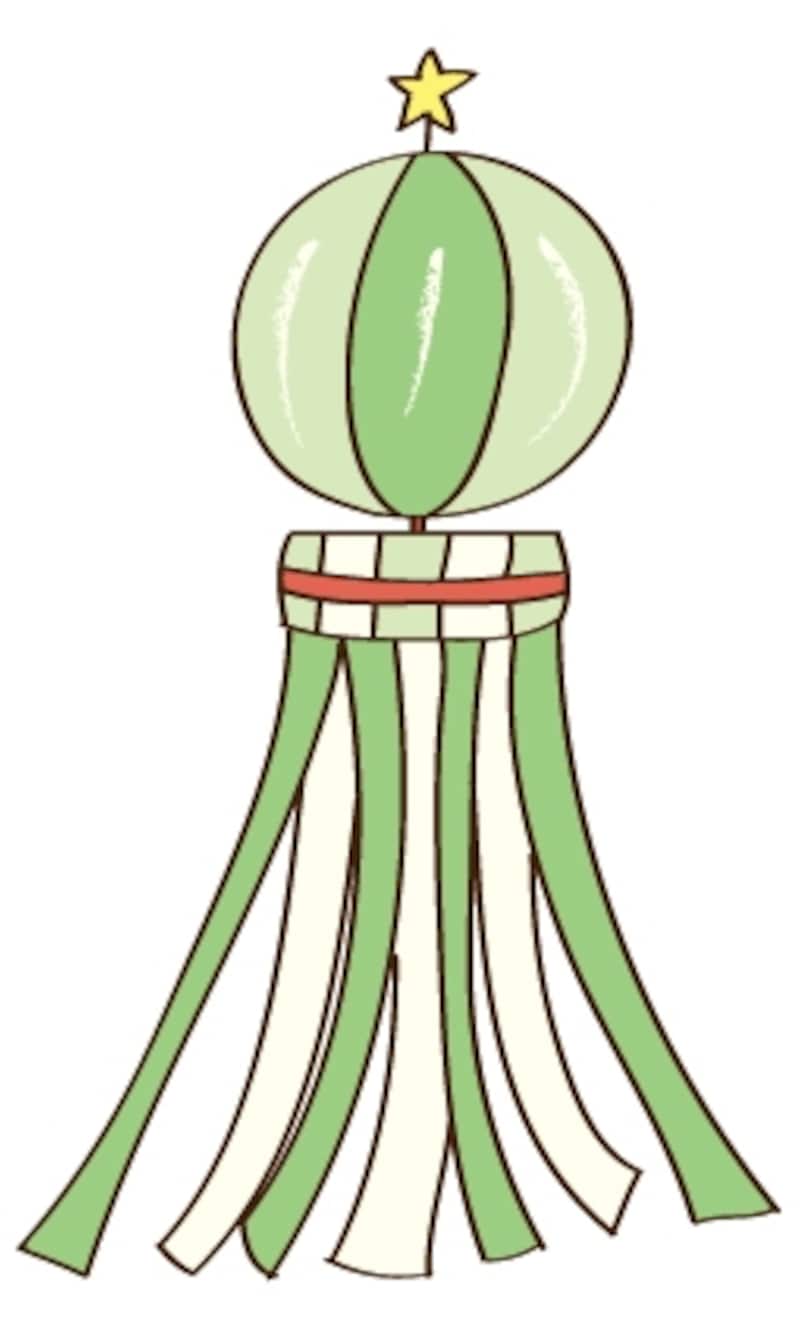 七夕飾り　七夕　イラスト　カラー　かわいい