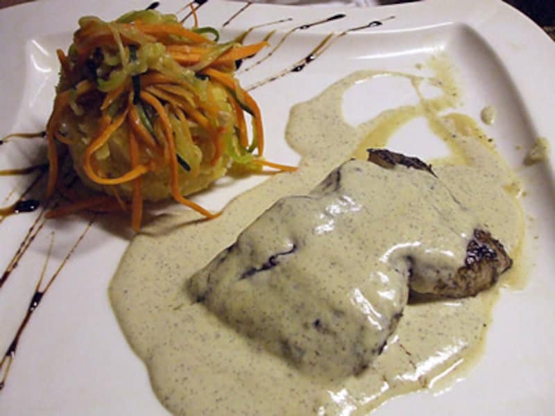 マヒマヒのバニラソースがけ