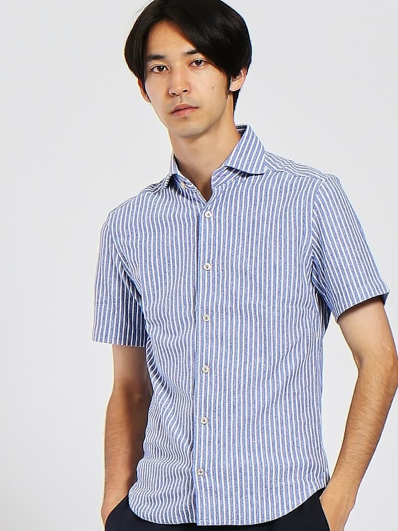 ストライプ柄シャツ