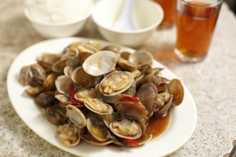 ●椒炒蜆（※●は「豆」偏に「支」●は「豆」偏に「支」）