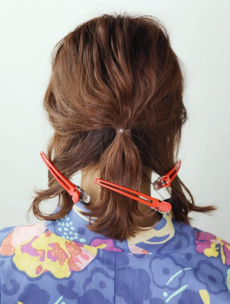 左右の髪は等分する