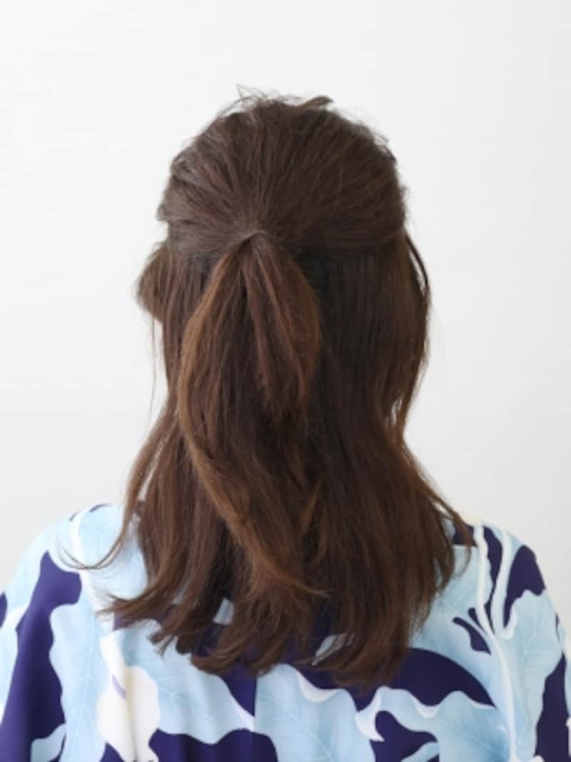 セミロング浴衣 リボンヘアが主役のお団子アレンジ 浴衣ヘアアレンジ All About セミロング浴衣 リボンヘアが主役のお団子アレンジ 浴衣ヘアアレンジ All About