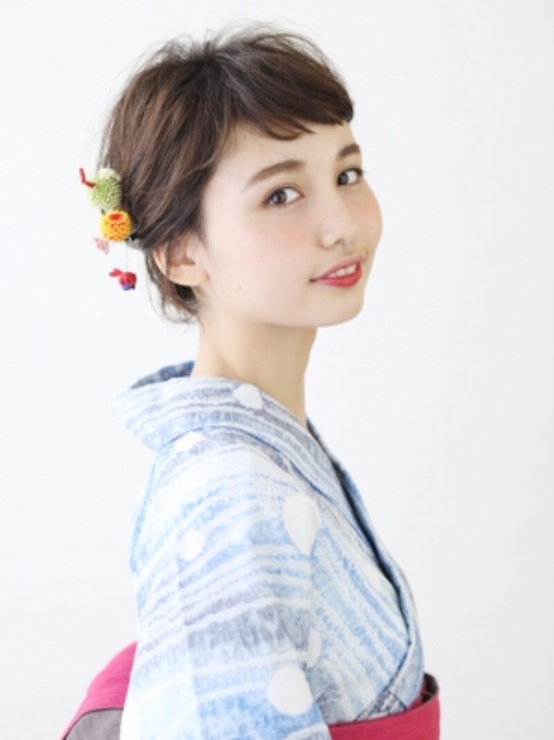 ショートでも簡単！夜会巻き風の浴衣ヘアアレンジ [浴衣ヘアアレンジ] All About