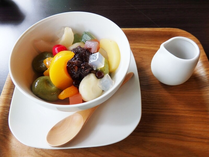 豆腐白玉あんみつ