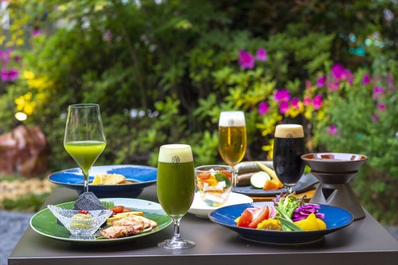 抹茶ビアガーデン料理