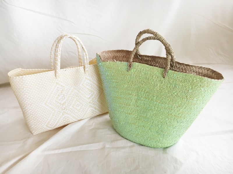 夏らしいデザインのかごバッグ