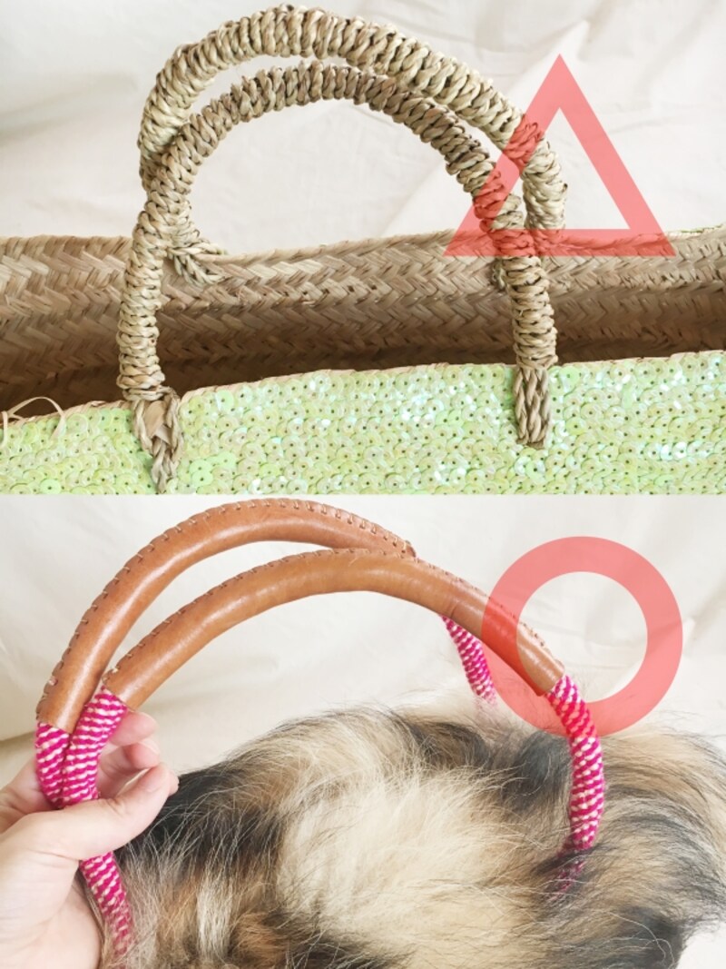 持ち手の素材はレザーがオススメ