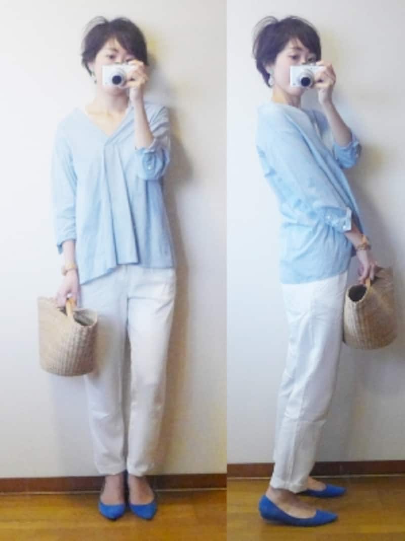 清涼感抜群 青を使った大人の夏服コーデ レディースファッション All About