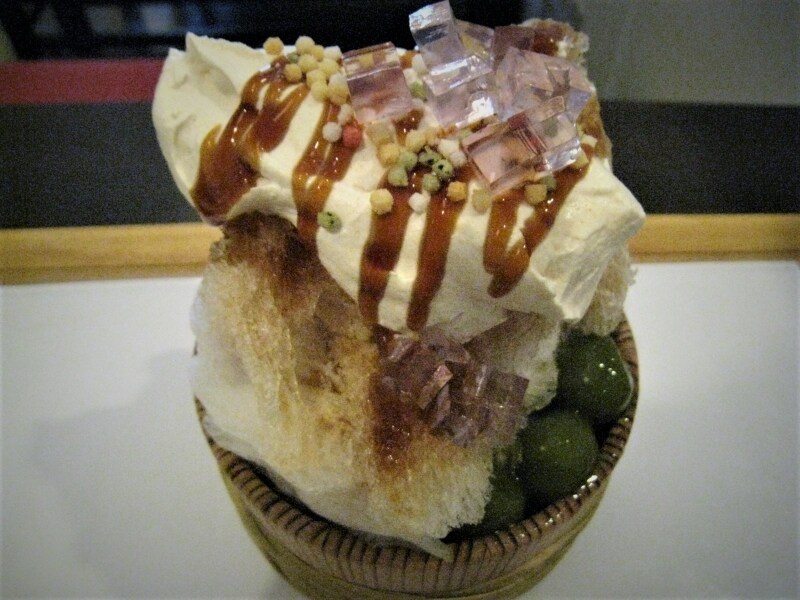 金笛生醤蜜使用・甘露むらさきかき氷。