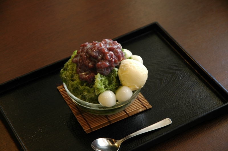 宇治ミルク金時バニラ白玉添え