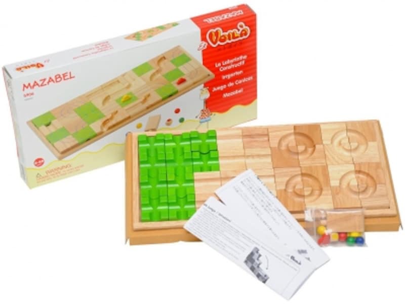 2D迷路も3D玉の道もできる木のおもちゃ