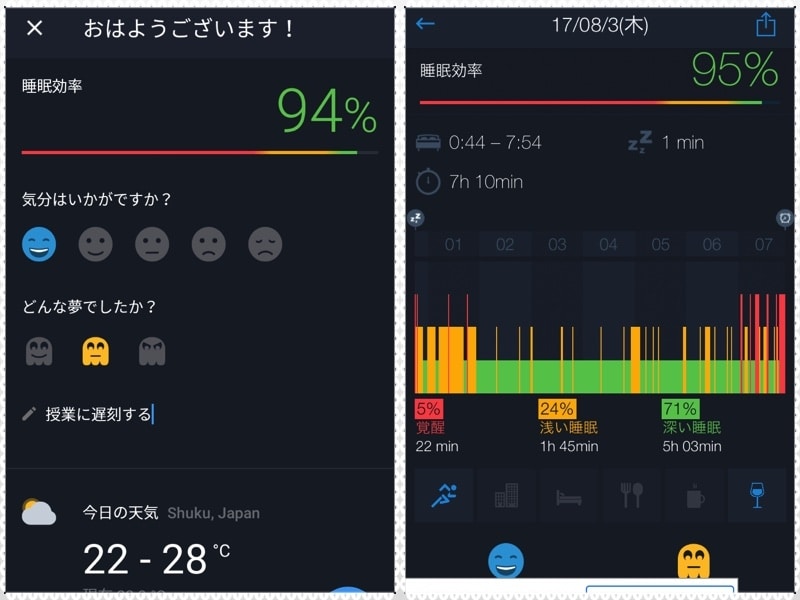Runtastic Sleep Better 睡眠アプリ