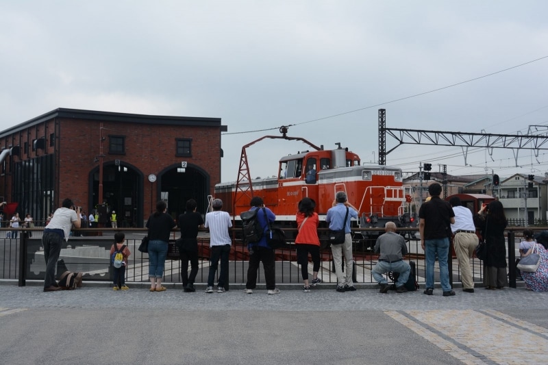 下今市駅構内の転車台広場