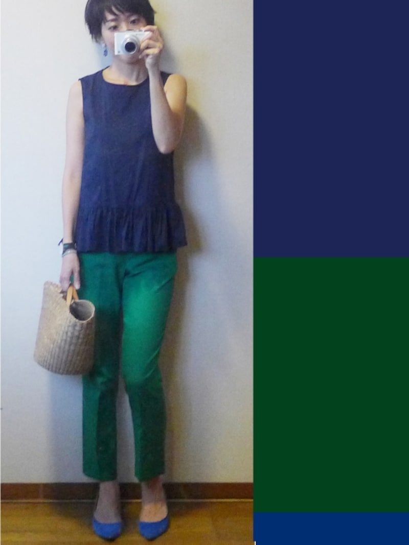 ネイビー×グリーン
