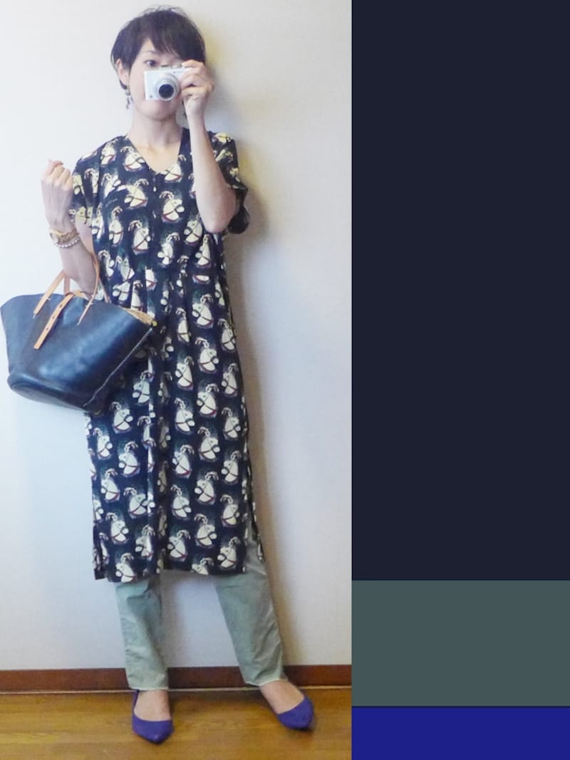 カーキ×ブラック×パープル