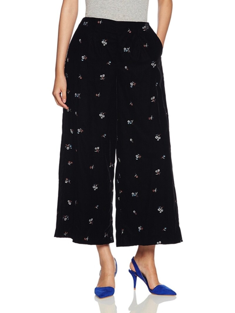 (トランテアン ソン ドゥ モード)31 Sons de mode ベロア刺繍ワイドパンツ