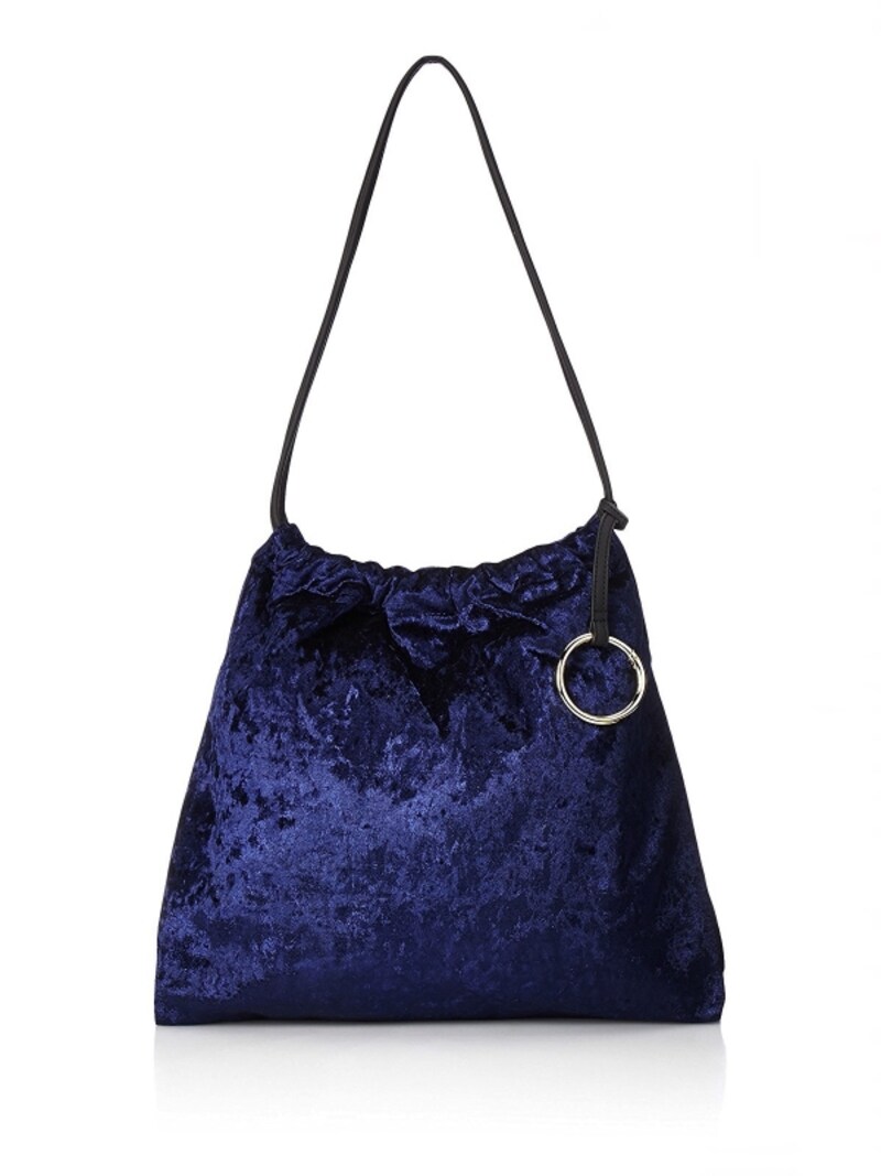 [トライシル] ベロア巾着トートバッグ