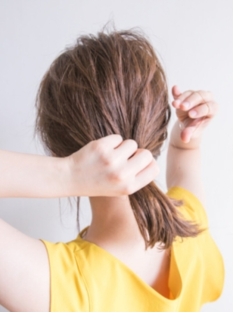 伸ばしかけボブのヘアアレンジ 簡単まとめ髪ですっきり ヘアアレンジ All About