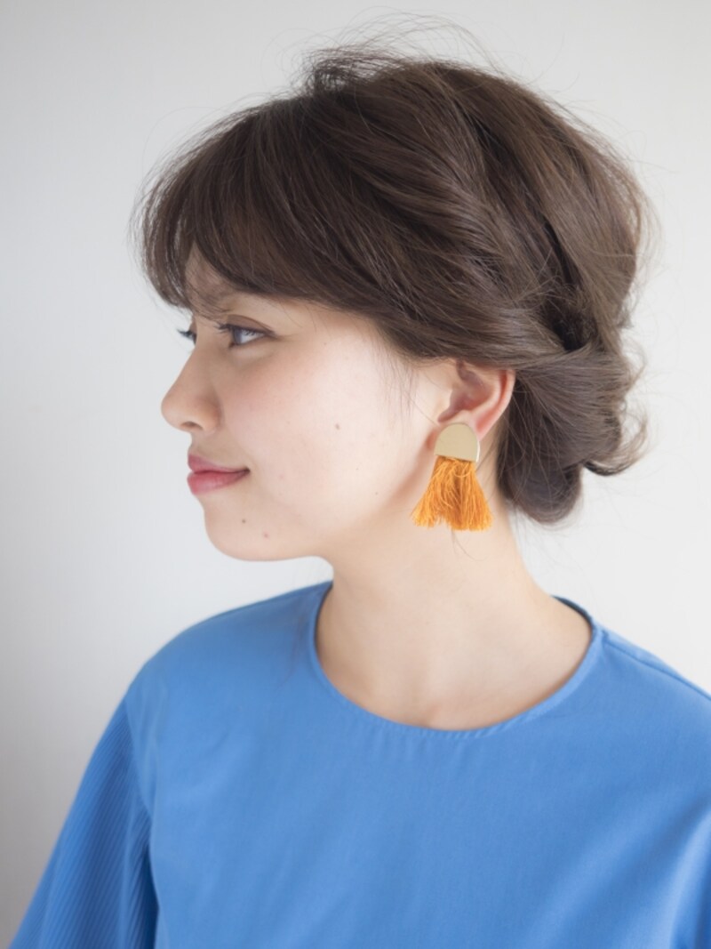 結婚式もOK！切りっぱなしボブのセルフヘアアレンジ