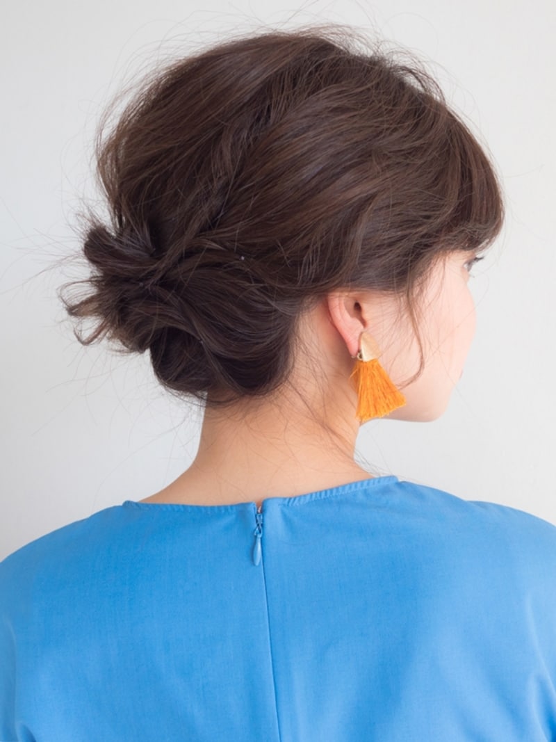 結婚式もOK！切りっぱなしボブのセルフヘアアレンジ