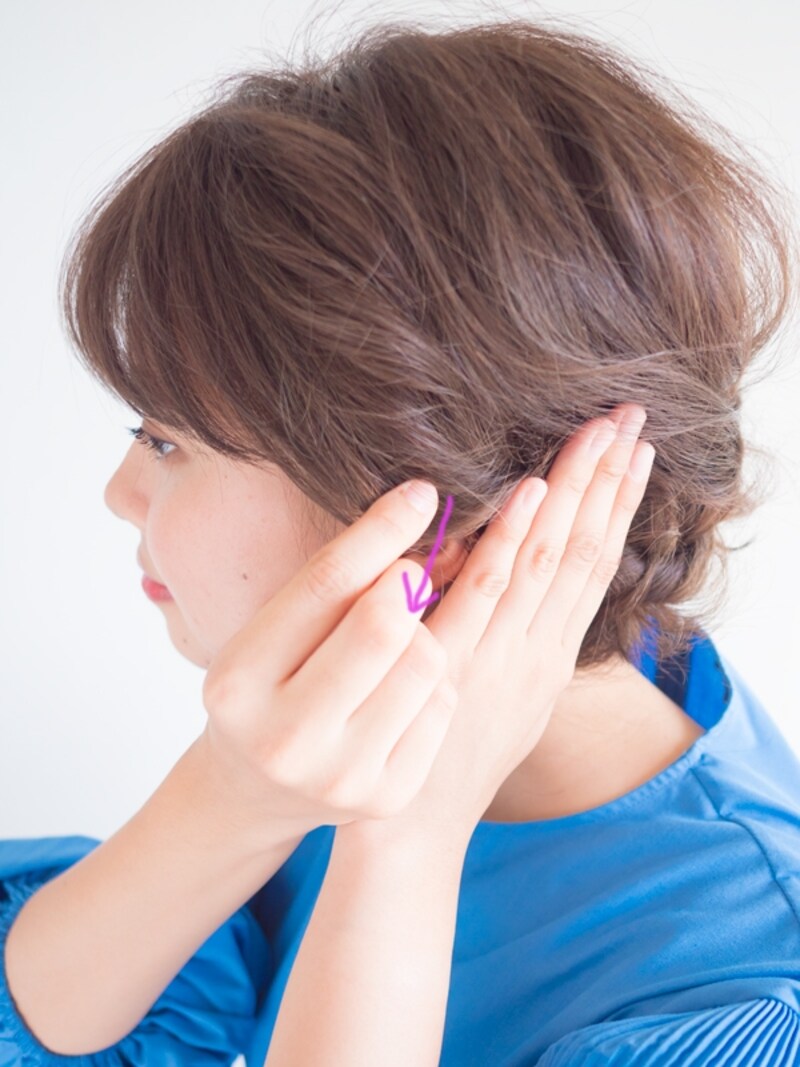 前から見える耳まわりも細かく引き出す