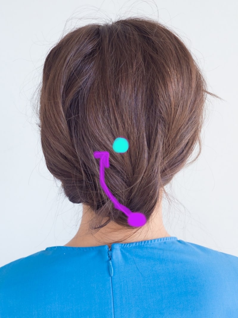 ピンクの点を水色の位置まで持ち上げる