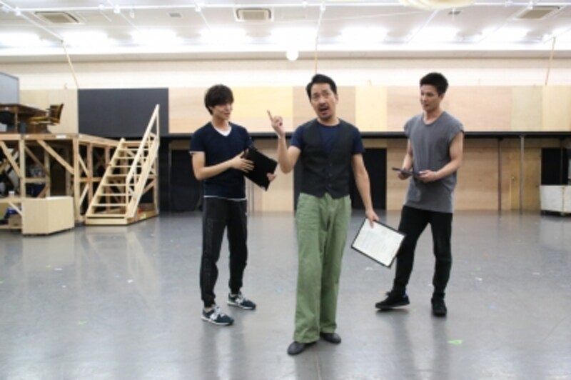 『パジャマゲーム』稽古より。撮影：花井智子