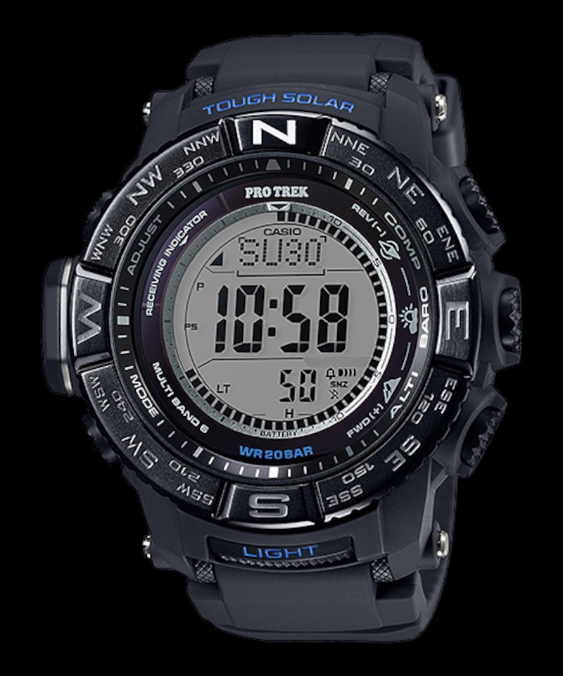 プロトレック「マルチフィールドライン PRW-3510Y-1JF」¥44,000(税抜き)undefinedケース径53.4mm、重量約94g、20気圧防水、タフソーラー