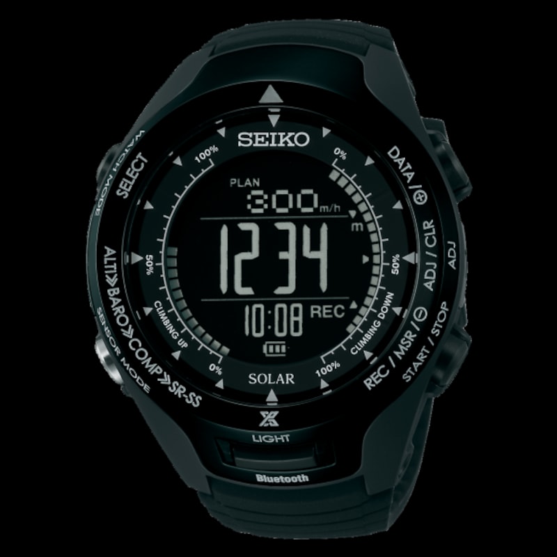 セイコー「プロスペックス アルピニスト SBEL005」¥44,000(税抜き)undefinedケース径48.1mm、重量約73g、10気圧防水、ソーラー