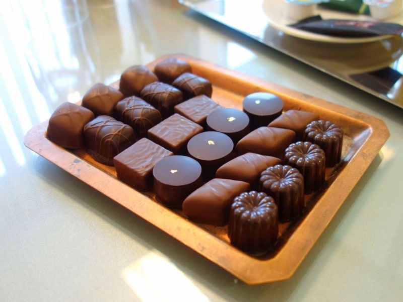 オフィスでいただいた、作りたてのボンボンショコラ
