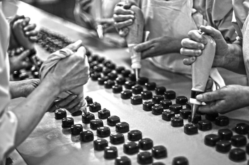 ボンボンショコラの製造も自社で