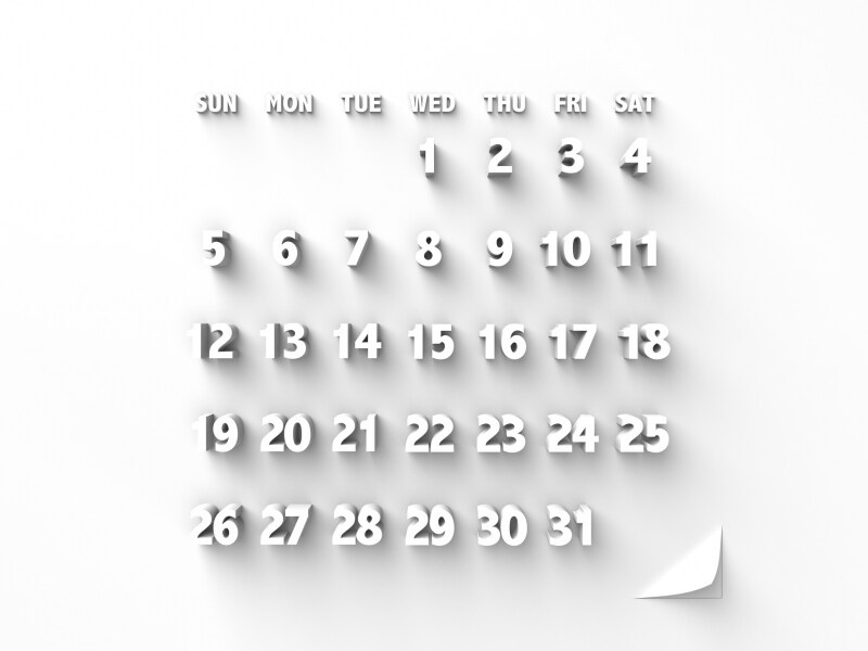 カレンダーで予定日をチェック