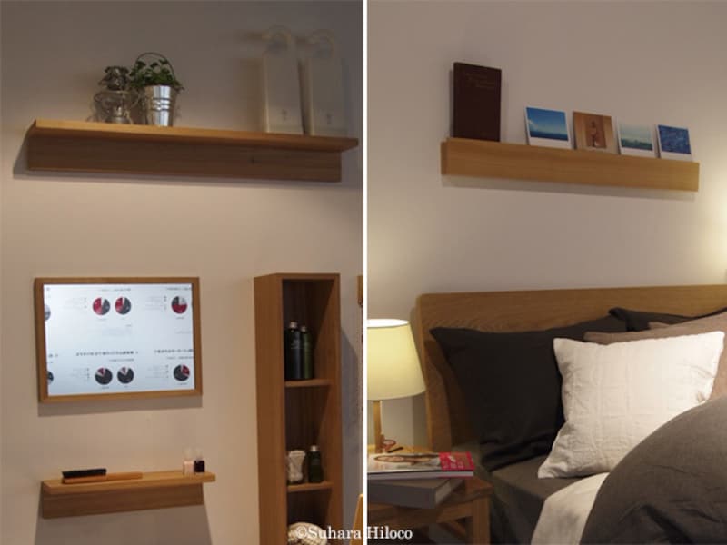 コレクションを陳列したり、メイク用品を収納したり、サプリメントを並べたり。耐荷重を確認して使いたい