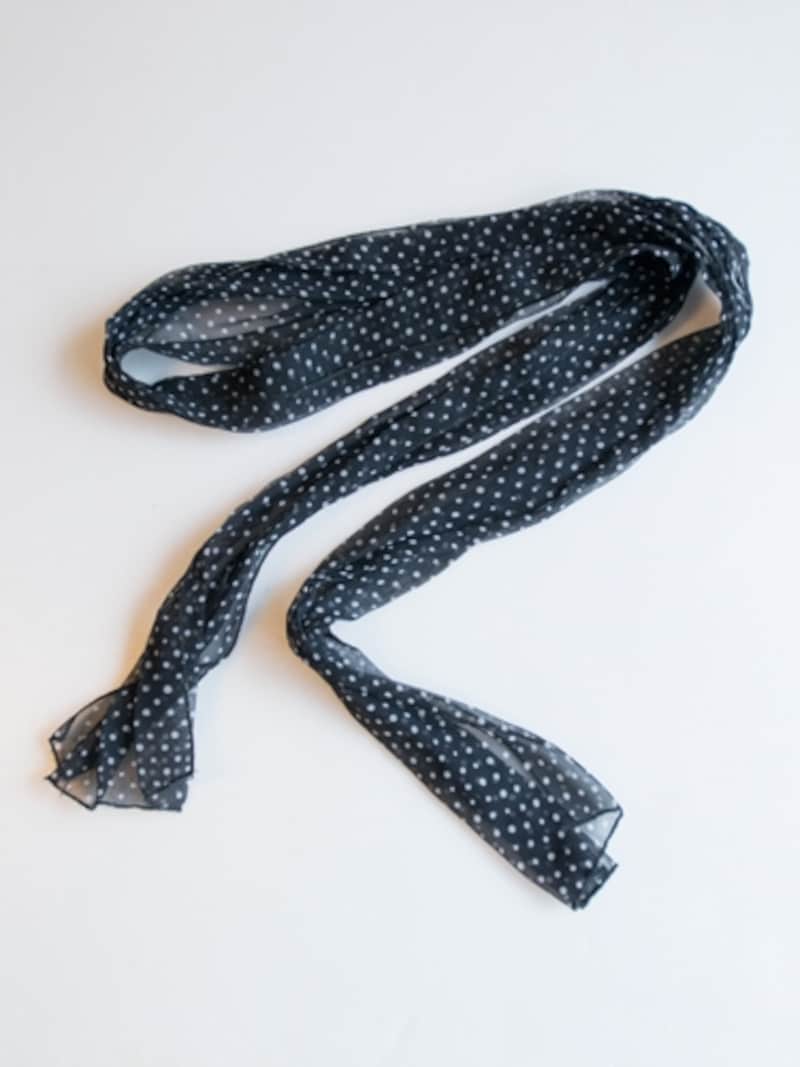 ドット柄の細めのターバン