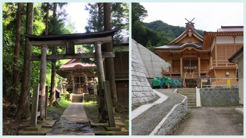 川原湯温泉の神社も新しい土地へ移転したばかり