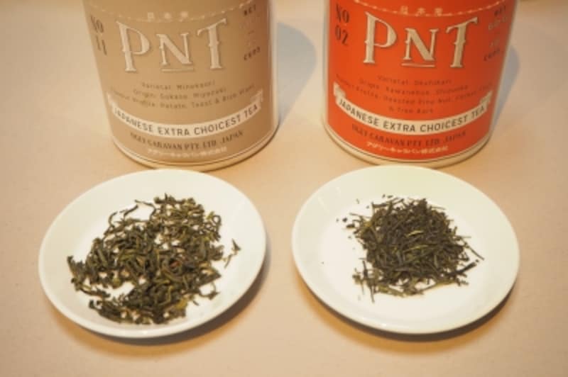 茶葉を見比べると違いがわかって面白いです。