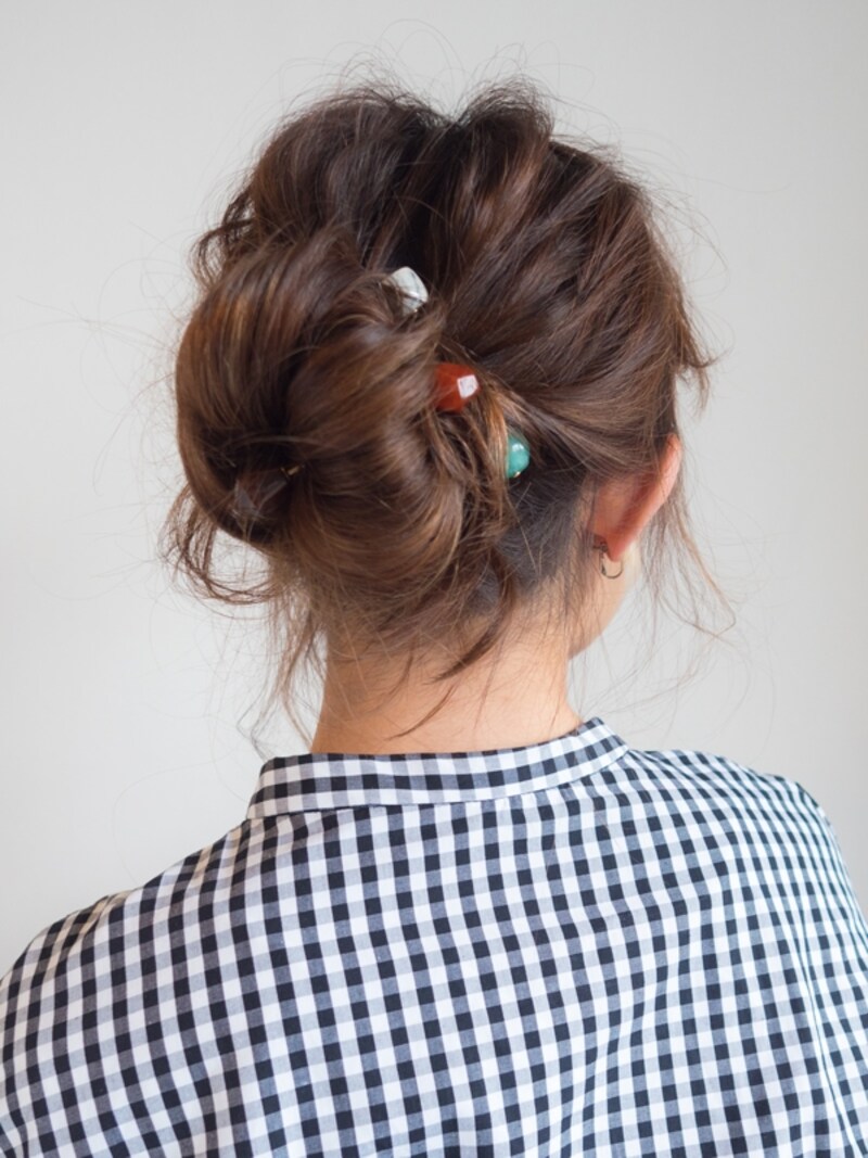 ヘアバトンの使い方・簡単お団子アレンジのやり方