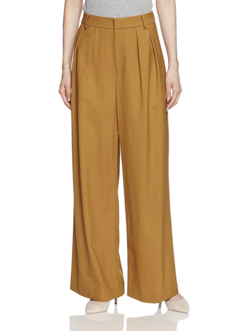 (グレースコンチネンタル)GRACE CONTINENTAL ウールタックワイドパンツ