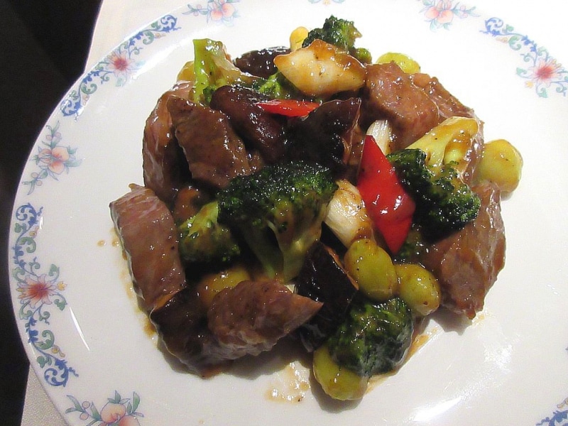 桃花林 和牛サーロインとぎんなんの炒め