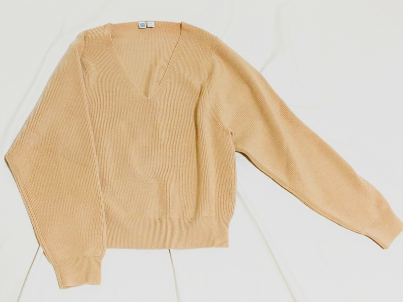 メリノブレンドVネックセーター