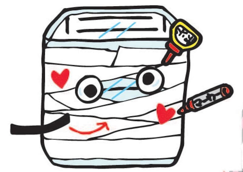 ペタペタ貼ったり描いたりはお子さんも楽しめます!