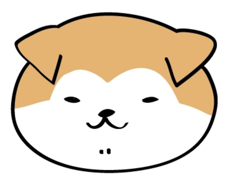 日本犬 イラスト 年賀状 カラー かわいい