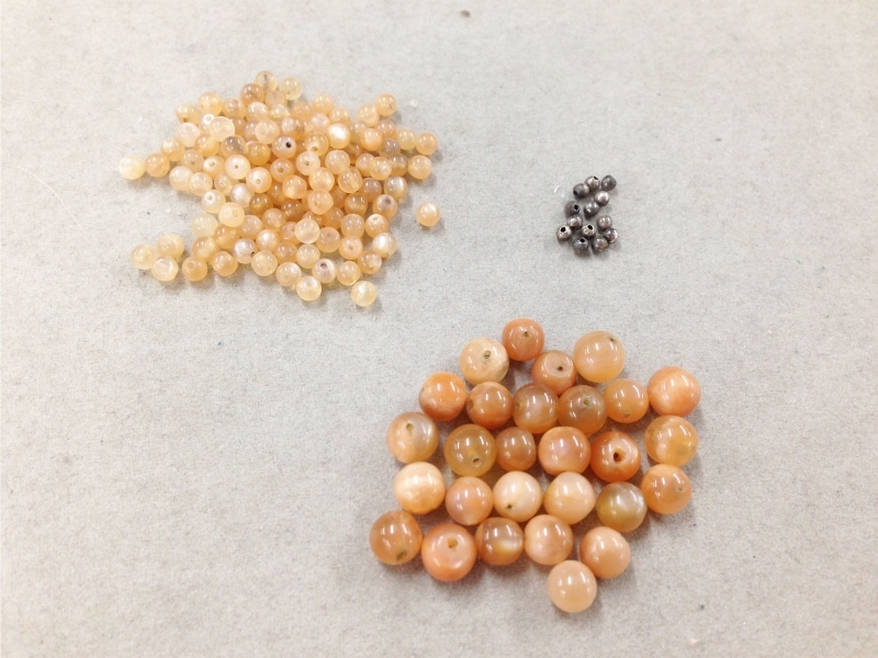 取り出したビーズ
