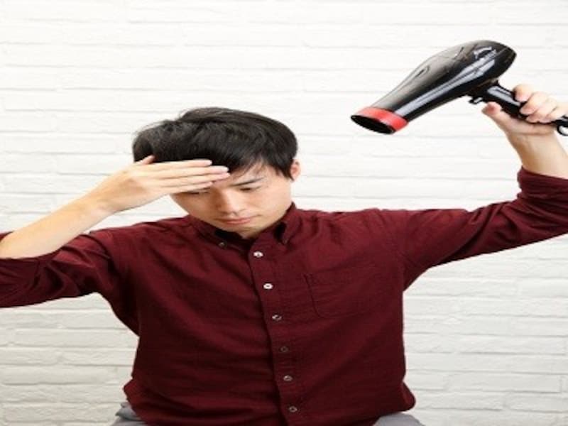 左側からも温風を当てる