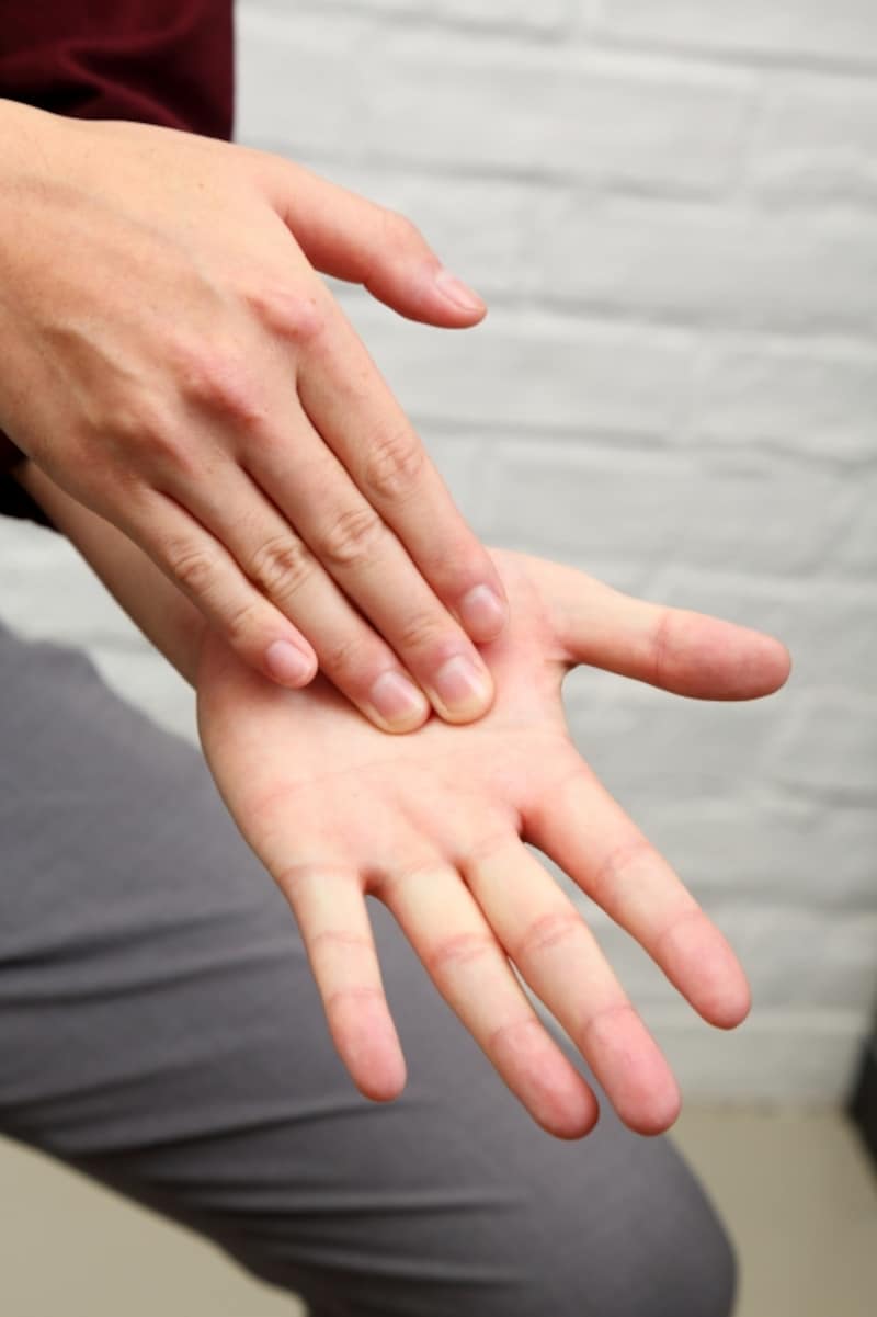 指先にワックス